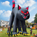 Kalolary 20FT Halloween Inflatable Outdoor Decorations / Giant Evil Black Cat Blow Up Yard Decorations Scar