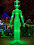 14 Ft Giant Halloween Inflatable Alien Decoration with Built-in LEDs / Outdoor Blow Up Alien Ghost Halloween
