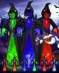 Elegear 12FT Grim Reaper Skeleton Halloween Inflatable Blow Up Decorations / 7-Mode RGB Glow, PIR Motion-Ac