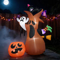 Luxepick 8FT Halloween Inflatable Tree Decoration LED Lights / Outdoor Decorations with Pumpkin, Blow Up Ya