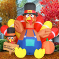 7.5FT Long Thanksgiving Inflatable Turkey Decoration Giant Blow Up Turkey Inflatables Outdoor Yard