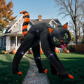 13FT Giant Halloween Inflatables Outdoor Decorations Black Cat for Yard / Eye-Catching Spooky Halloween Inf