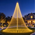 18ft 1320led F8 LED Flagpole Christmas Tree Lights for 20FT Flag Pole, Warm / 8 Mode Christmas Tree Lights
