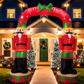 OurWarm 8FT Christmas Inflatables Outdoor Decorations, Large Nutcracker Soldier Archway Blow Up Yard