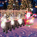10 FT L Christmas Inflatables Santa Sleigh & Reindeer Outdoor Decorations / Blow up Santa Sleigh with